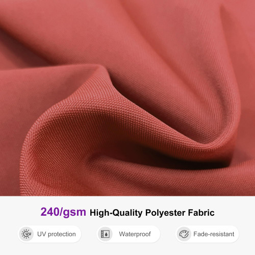 11ft Patio Umbrella Outdoor Square Umbrella Large Cantilever Umbrellas Windproof Offset Umbrellas Heavy Duty Sun Umbrella for Garden Deck Pool Patio, Brick Red