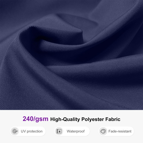 12ft Patio Umbrella Outdoor Square Umbrellas Large Cantilever Umbrella Windproof Offset Umbrellas Heavy Duty Sun Umbrella for Garden Deck Pool Patio, Navy Blue