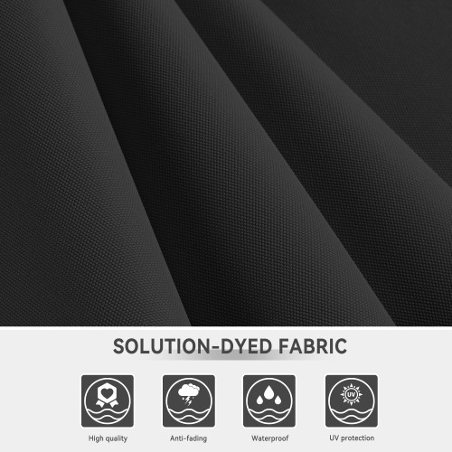 10 X 13 FT Cantilever Outdoor Patio Umbrella with Base Included Large Heavy Duty 360° Rotation Double Top Offset Rectangular Umbrellas with Led Lights for Backyard Outside Deck, Black