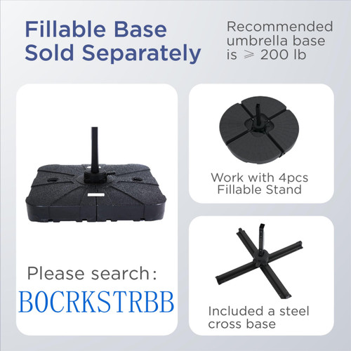 10 X 13 FT Cantilever Outdoor Patio Umbrella with Led Lights Large Heavy Duty 360° Rotation Double Top Offset Rectangular Umbrellas for Backyard Garden Pool Outside Deck, Red