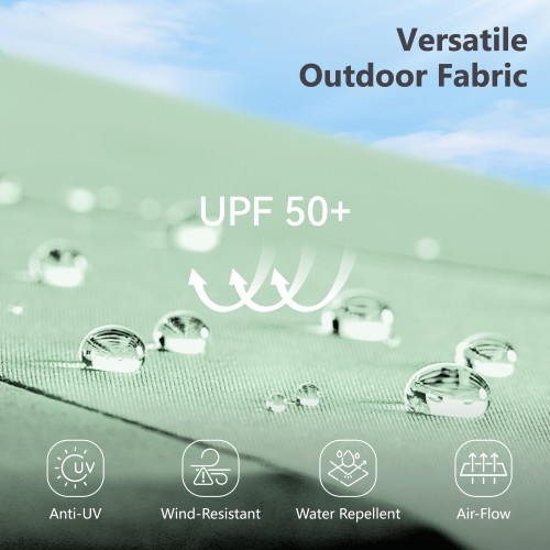 15ft Double Sided Patio Umbrella with Solar Lights, Outdoor Large Umbrellas with Crank Handle and 36 LED Lights, Rectangular Market Umbrella with Base Included for Deck Pool Shade, Mint Green