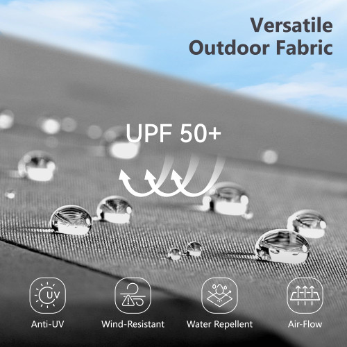 15ft Double Sided Patio Umbrella with Solar Lights, Outdoor Large Umbrellas with Crank Handle and 36 LED Lights, Rectangular Market Umbrella with Base Included for Deck Pool Shade, Smoky Gray