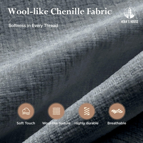 158" Modular Sectional Sofa, Oversized U Shaped Couches for Living Room, Comfy Cloud Couch with Ottoman, 6-Seater Deep Seat Sofa with Throw Pillow, Chenille Blue