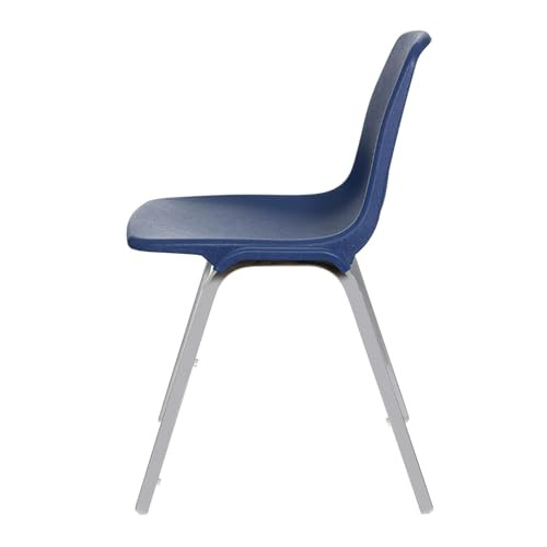 Commercial-Grade Polypropylene Shell Stack Chair (Blue, 2-Pack)