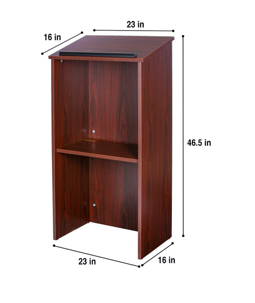 Commercial-Grade Floor-Standing Lectern (Mahogany)