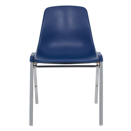 Commercial-Grade Polypropylene Shell Stack Chair (Blue, 4-Pack)