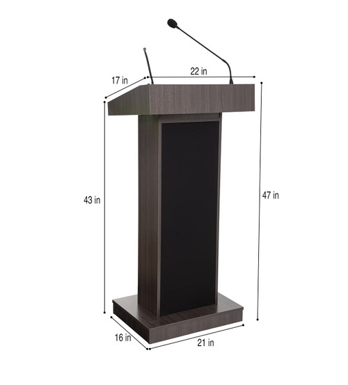  CoreSound Podium Series Sound Lectern (No Microphone, AC Powered, Ribbonwood)