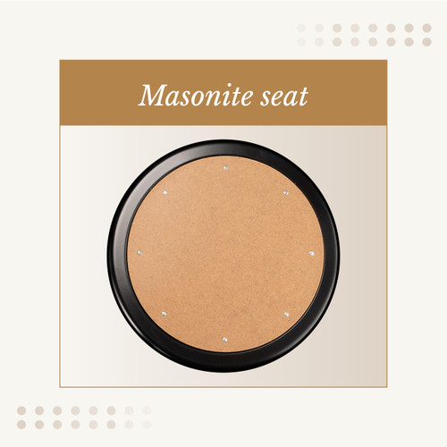 Premium Commercial-Grade All-Purpose Round Stool with Backrest (30-inch Height, Black Frame, Masonite Wood Seat, 2-Pack)