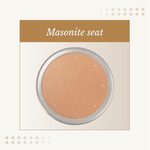 Premium Commercial-Grade All-Purpose Round Stool (30-inch Height, Gray Frame, Masonite Wood Seat, 2-Pack)