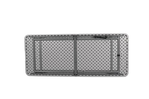 Rectangular Commercial-Grade Premium Industrial Fold-in-Half Blow-Molded Folding Table with 18-Gauge Steel Frame and Thick Top (Rectangle, 30" × 72", Speckled Gray Top)