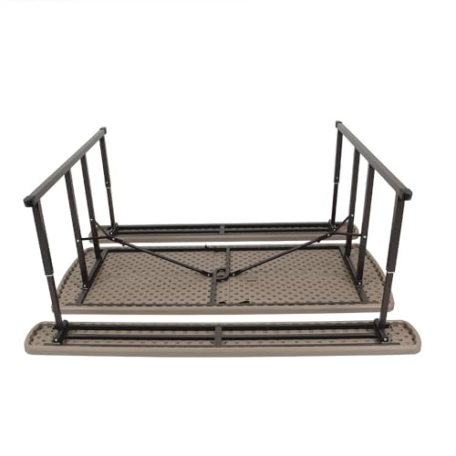 Heavy Duty Blow Molded Folding Picnic Table - Brown, Brown Frame