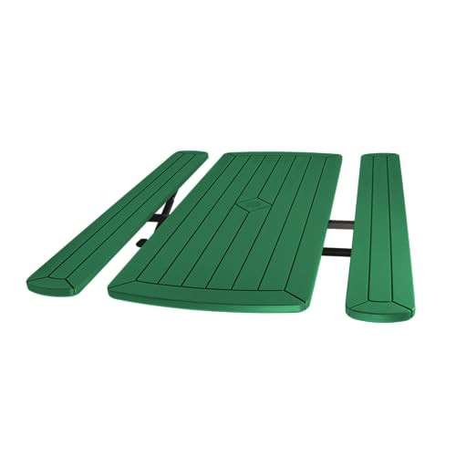 Heavy Duty Blow Molded Folding Picnic Table - Green, Black Frame