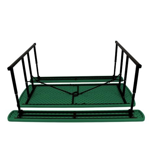 Heavy Duty Blow Molded Folding Picnic Table - Green, Black Frame