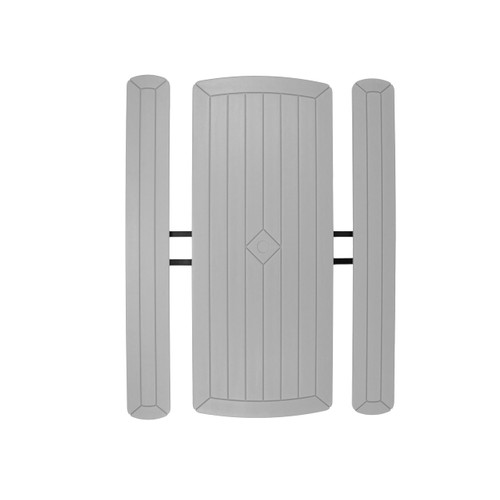 Heavy Duty Blow Molded Folding Picnic Table- Light Speckled Grey, Black Frame