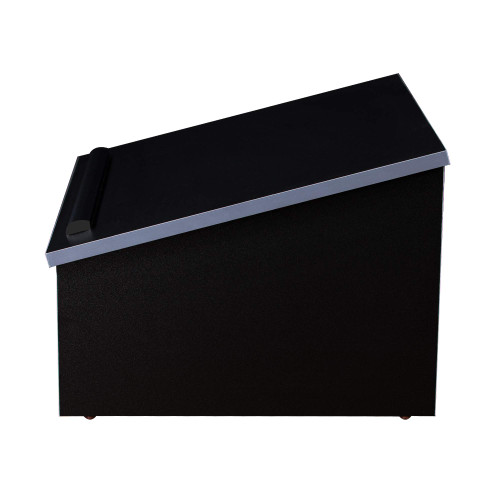Core Slate Series Commercial-Grade Tabletop Lectern with Storage Shelf (Black, High-Pressure Laminate Top)