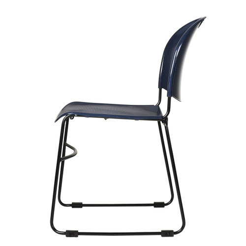 Ultra Compact Commercial Stack Chair (Navy Blue, 4-Pack)
