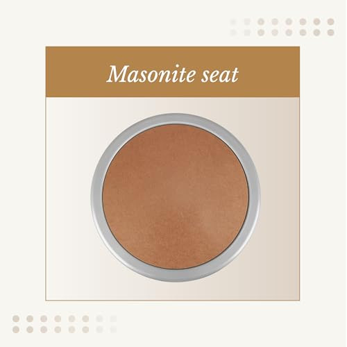 Premium Commercial-Grade All-Purpose Round Stool (18-inch Height, Gray Frame, Masonite Wood Seat)