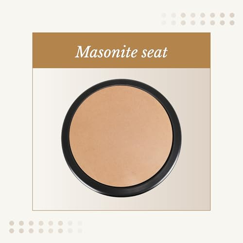 Premium Commercial-Grade All-Purpose Round Stool (24-inch Height, Black Frame, Masonite Wood Seat)