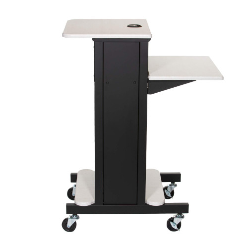 Presentation Cart and Stand, OEFPRC200, Steel Frame, Ivory Woodgrain