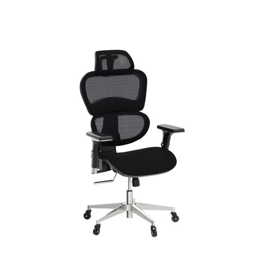 Office Chair - Rolling Desk Chair with 4D Adjustable Armrest, 3D Lumbar Support and Blade Wheels - Mesh Computer Chair, Gaming Chairs, Executive Swivel Chair (Navy Blue)