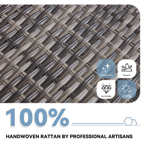 Pool Outdoor Lounge Chairs Set of 2,Outdoor Chaise Lounge w/ 5 Adjustable Back,Wicker Patio Pool Lounge Chair with Wheels for Poolside Deck Lawn,Lake Blue