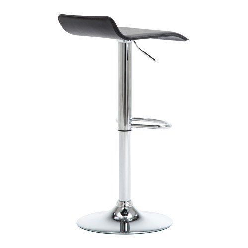 Contemporary Chrome Air Lift Adjustable Swivel Barstool, Set of 4(Black)