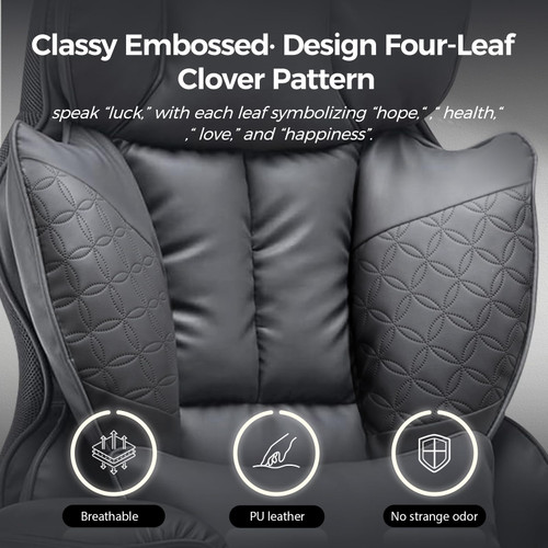 Big and Tall Office Chair Heavy Duty Wide Ergonomic Gaming Chair with Deluxe Embossing Designed Leather with Foot Rest,150°Reclining Adjustable Armrests Pocket Spring Back Support and Pillow