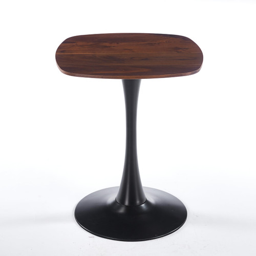 23.6" Square Tulip Dining Table, Mid-Century Tulip Table Kitchen Tulip Dining Table 2 People with MDF Table Top & Metal Base for Office Living Room