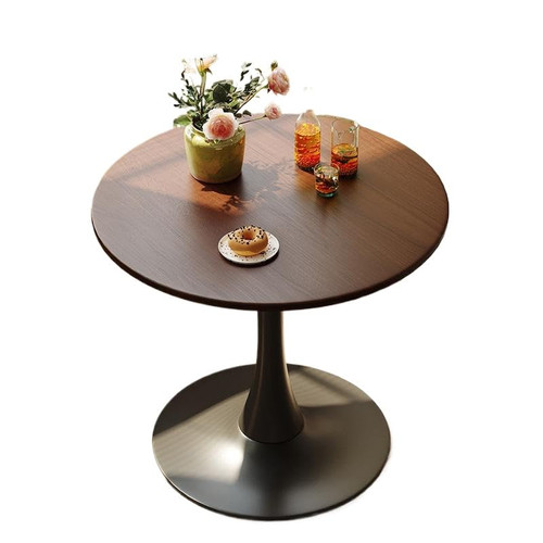 23.6" Round Tulip Dining Table, Mid-Century Tulip Table Kitchen Tulip Dining Table 2 People with MDF Table Top & Pedestal Base for Office Living Room