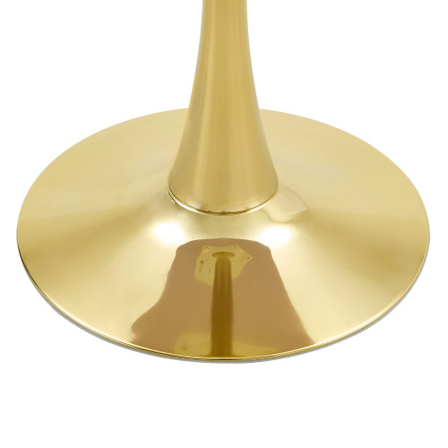 Round Dining Table, 23.6" Circle Tulip Table with Thickened Tabletop & Metal Pedestal, Mid Century Modern Bistro Table for Kitchen, Small Places, Living Room