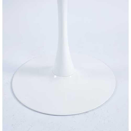 23.6" Square Tulip Dining Table, Mid-Century Tulip Table Kitchen Tulip Dining Table 2 People with MDF Table Top & Metal Base for Office Living Room