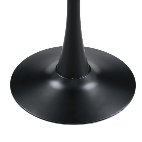 Round Tulip Dining Table, 31.5" Circle Tulip Table with Thickened Tabletop & Metal Pedestal, Mid Century Modern Bistro Table for Kitchen, Small Places, Living Room