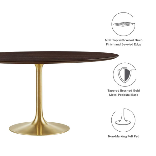 Dining Table, 60", Gold Cherry Walnut