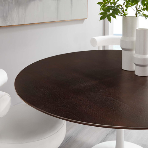 Dining Table, 60", White Cherry Walnut