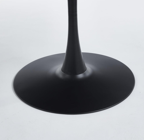 42" Round Tulip Dining Table, Mid-Century Tulip Table Kitchen Tulip Dining Table 2-4 People with MDF Table Top &Metal Base for Office Living Room