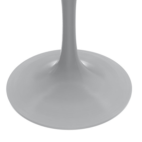 Mid-Century Modern 36 Inch Round Dining Table, MDF Wood Tabletop with White Steel Pedestal Base, Contemporary Kitchen & Dining Room Table, for Small Spaces (Light Natural)