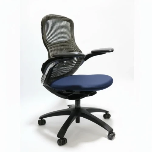  Generation Chair, Navy Blue Fabric Seat, All Features, Adjustable Arms, Lumbar Support