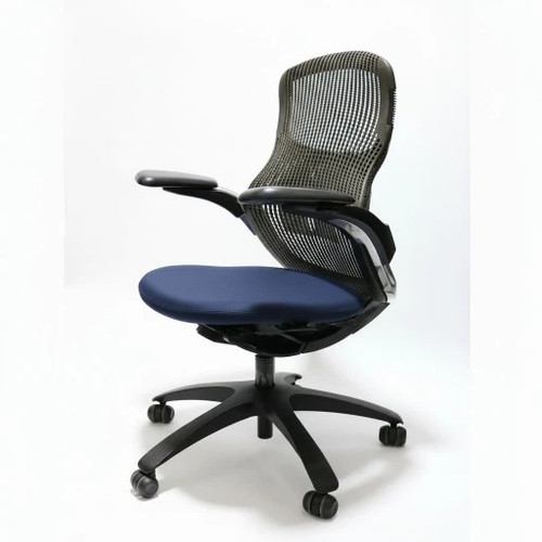  Generation Chair, Navy Blue Fabric Seat, All Features, Adjustable Arms, Lumbar Support