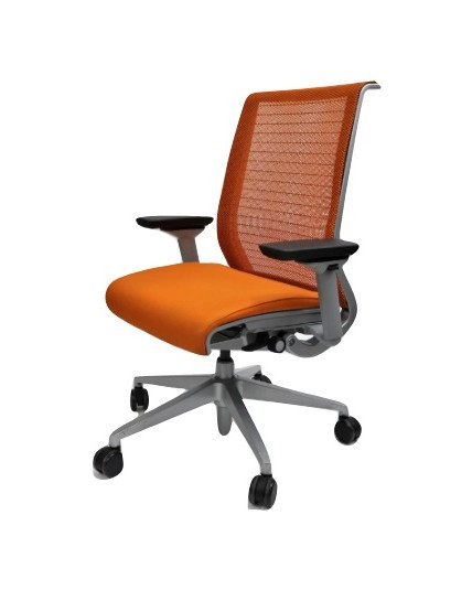 Steelcase Think Chair Lime Green Color Fabric Seat and Mesh Mineral frame