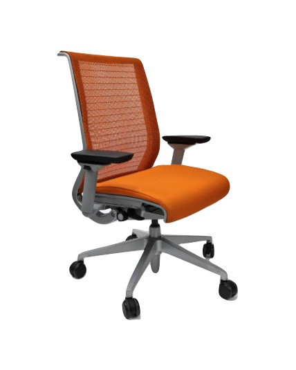 Steelcase Think Chair Lime Green Color Fabric Seat and Mesh Mineral frame