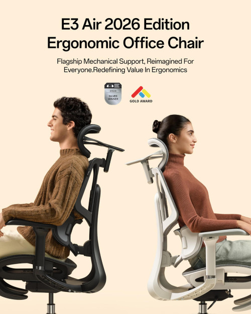 Ergonomic Office Chair, 3-Zone Lumbar Support, Comfy Home Office Chair with Auto Recline, 4D Headrest & Armrests, 140° Tilt for Work & Relax with Footrest, Black with Footrest