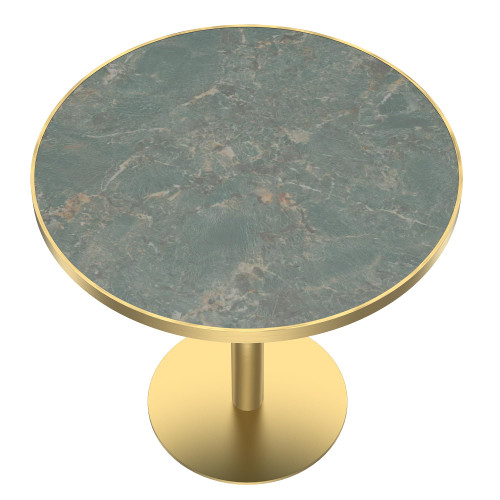 31.5" Round Tulip Dining Table, Mid-Century Tulip Table Kitchen Tulip Dining Table 2 People with Faux Marble Table Top & Stainless Steel Base for Office Living Room