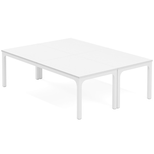 (2, White) 6.5 FT Conference Room Table, 78.74" W x 27.56" D Large Office Conference Table, Modern Seminar Meeting Table Desk for Boardroom, Meeting Room
