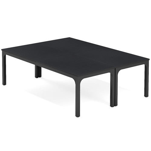 (2, Black) 6.5 FT Conference Room Table, 78.74" W x 27.56" D Large Office Conference Table, Modern Seminar Meeting Table Desk for Boardroom, Meeting Room 