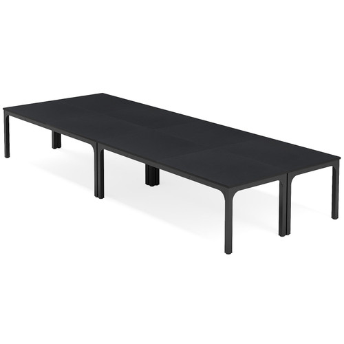 (4, Black) 6.5 FT Conference Room Table, 78.74" W x 27.56" D Large Office Conference Table, Modern Seminar Meeting Table Desk for Boardroom, Meeting Room