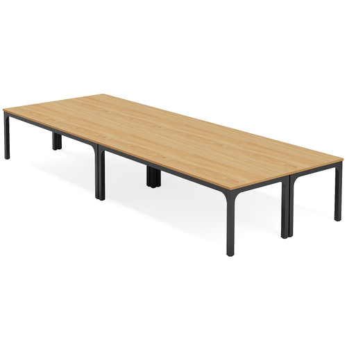 (4, Natural) 6.5 FT Conference Room Table, 78.74" W x 27.56" D Large Office Conference Table, Modern Seminar Meeting Table Desk for Boardroom, Meeting Room