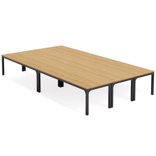 (6, Natural) 6.5 FT Conference Room Table, 78.74" W x 27.56" D Large Office Conference Table, Modern Seminar Meeting Table Desk for Boardroom, Meeting Room