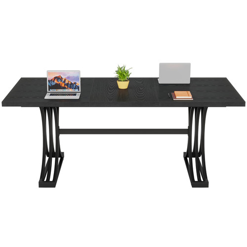 5FT Small Conference Table for 4 to 6, Modern Meeting Table with Strong Metal Frame for Office Meeting Conference Room