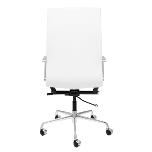 Tall Back Ribbed Management Chair (White)