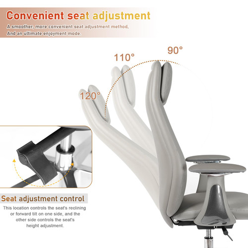 Leather High-Back Executive Office Chair,Ergonomic